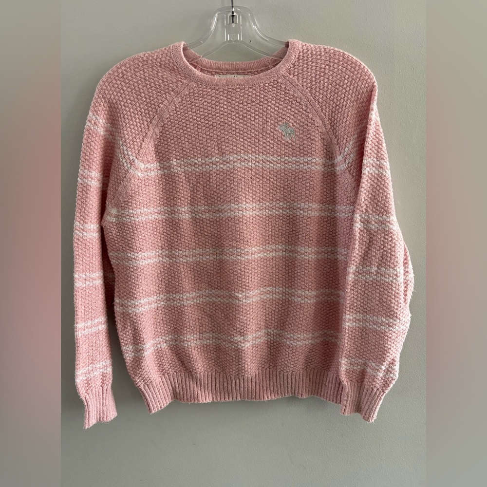 Abercrombie & Fitch Kids Blush Pink Sparkle Knit Top 11/12 Cotton Blend